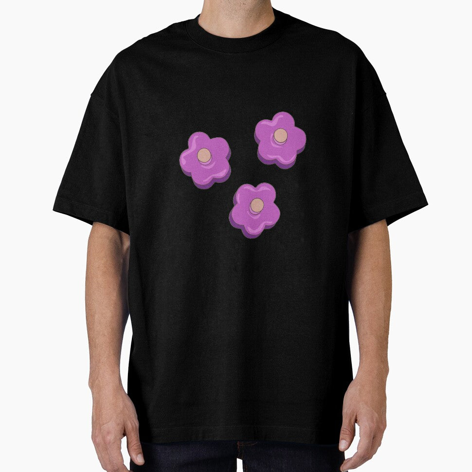 Y2k Purple Flowers by lollydesigned