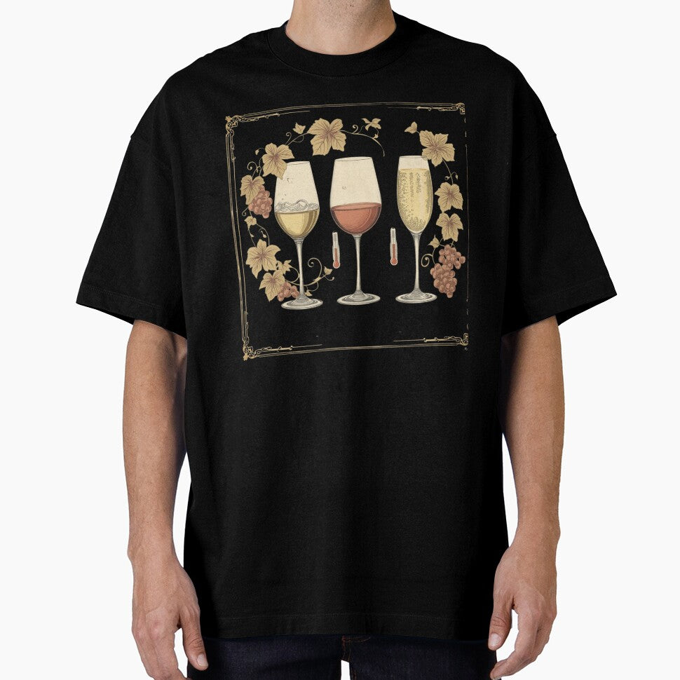 Wine Serving Temperature Guide – Elegant Vintage Illustration by VintageTips