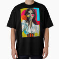 Embrace Bold Pop Art Style with a Fashionable Woman in Oversized Round Glasses by OlfactoART Studio