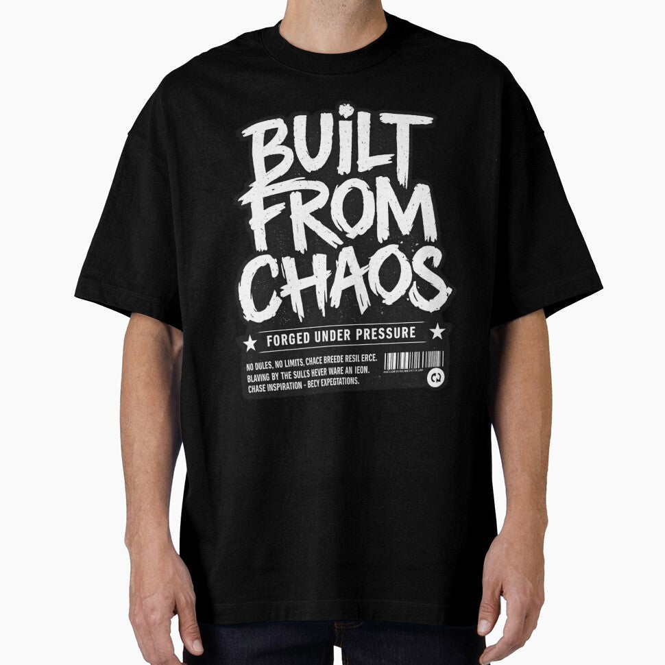 Built From Chaos Streetwear Graphic T-Shirt by BoochMan