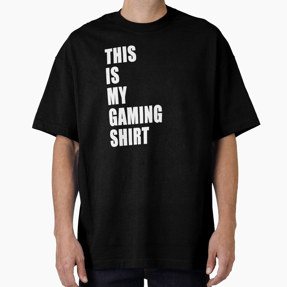 This Is My Gaming Shirt Funny Nerd Gamer Dad Joke Design Whit Text by Jason Gilbert