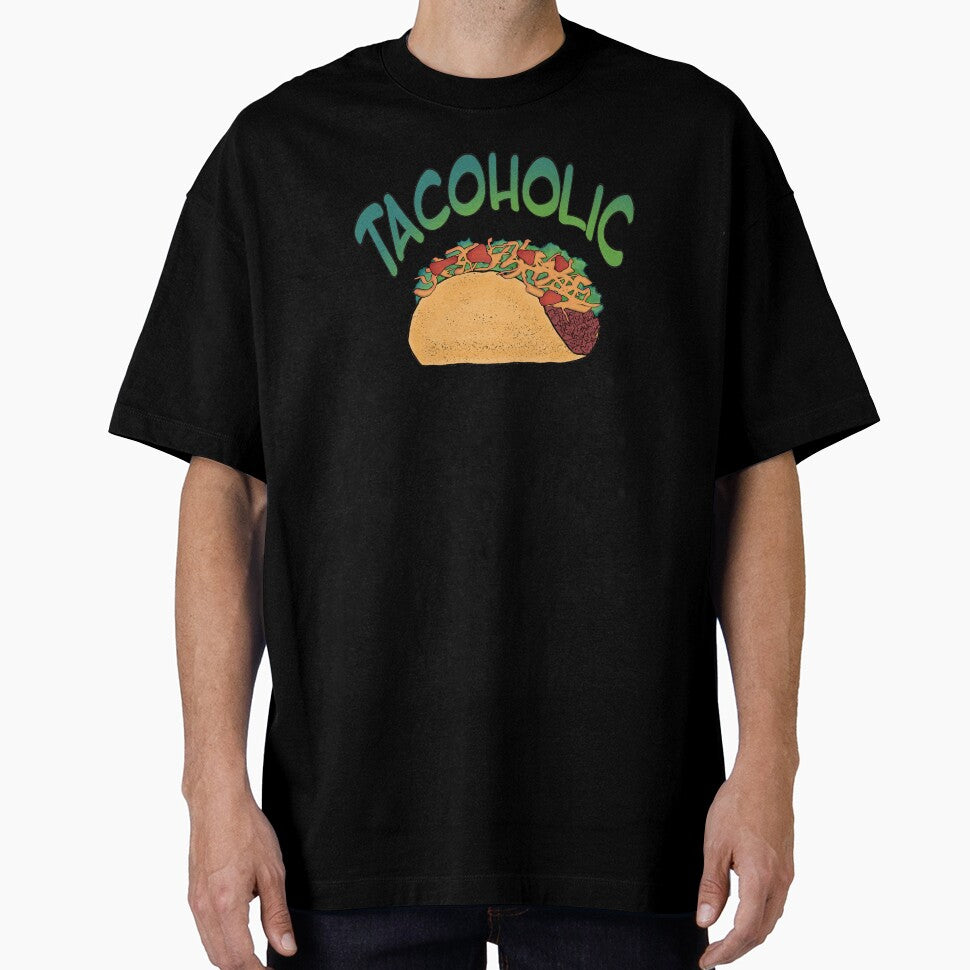 Tacoholic fun graphic taco design by StephJChild