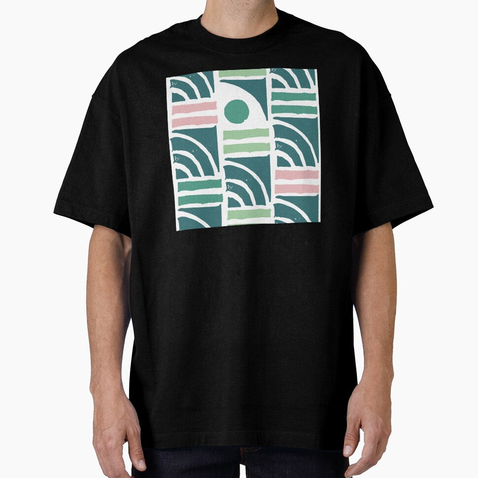 Mid-Century Modern in Mint Green and Pink Pattern by DEC02