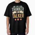Retro I Am A Thinker Not A Talker Funny Introverted Thinker by Nessshirts