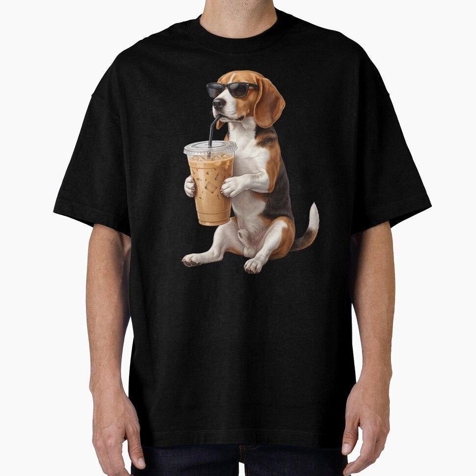 Funny Beagle Drinking Iced Coffee Meme Dog Lover by TerryConnells