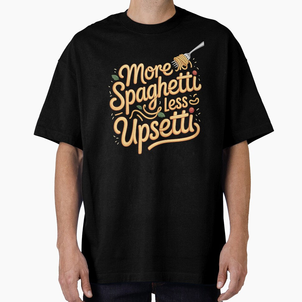More Spaghetti Less Upsetti – Italy Inspired Funny Pasta Art by Redgiant87x