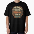 Introvert Club Member Since Birth Retro Badge Design by ChalaDesign
