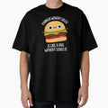 A Burger Without Cheese Like A Hug Without Squeeze Pun (Dark BG) by punnybone