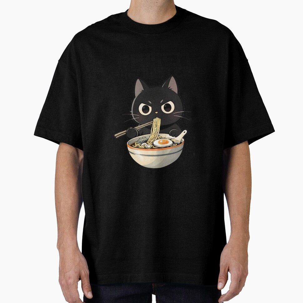 Ramen Cat Noodle Lover Cute Illustration by ArtsB