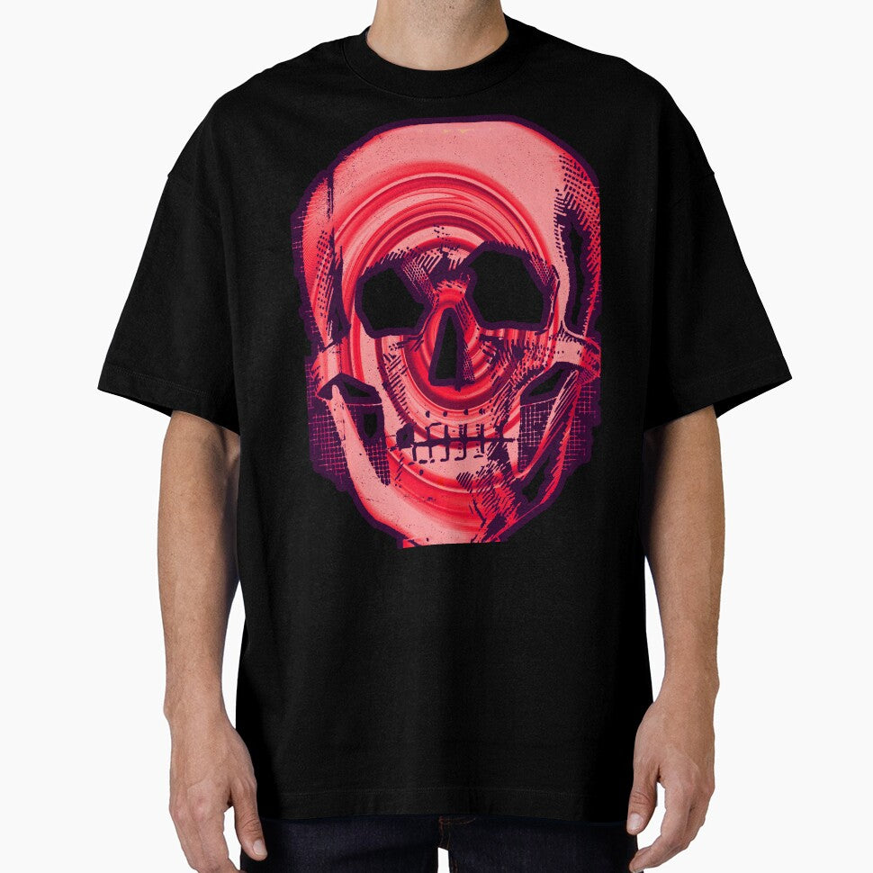 Skull with color twirl by Punkpaws
