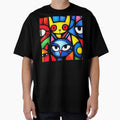 Pop Art-Inspired Colorful Vibrant Cats Abstract Designs by DEC02