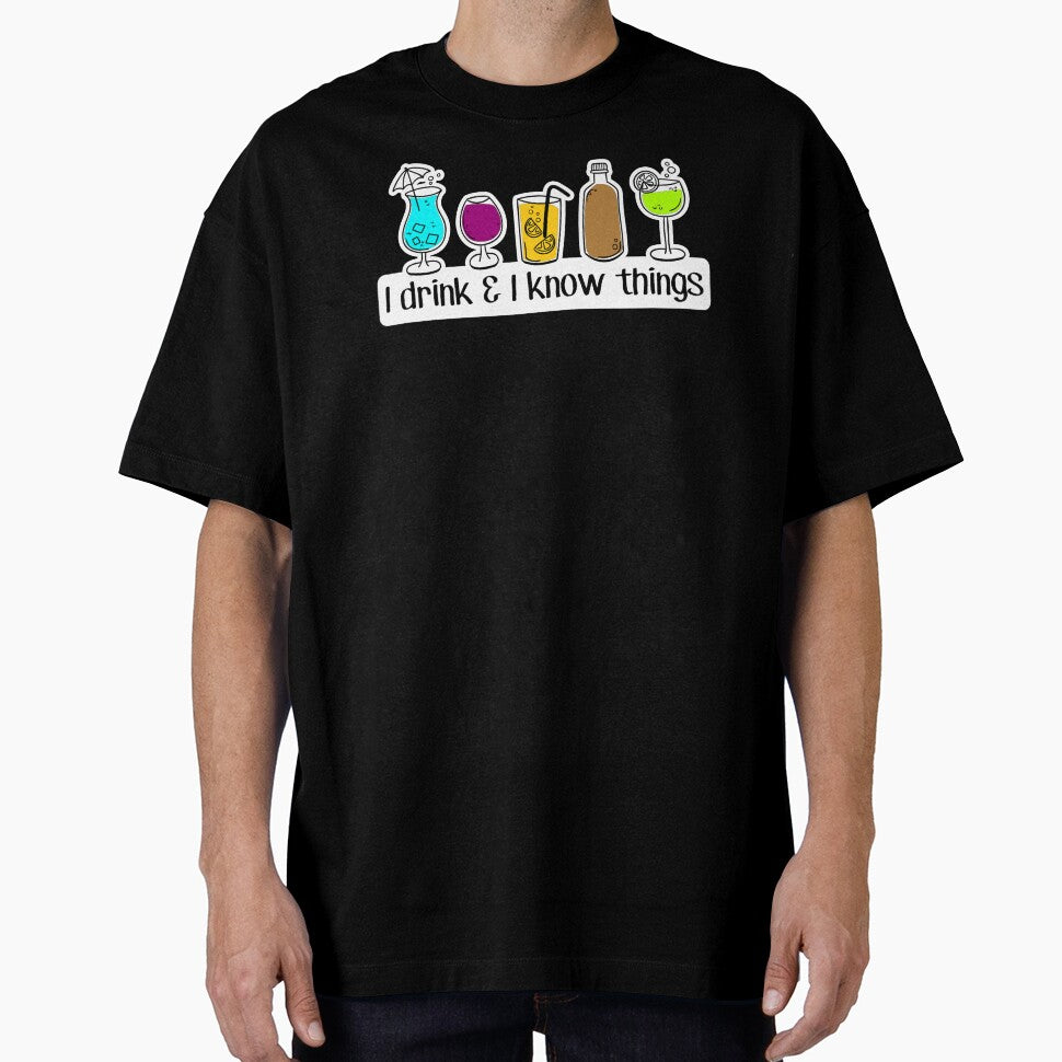 I DRINK and know THINGS - FUNNY cocktail lovers - bottoms UP face DOWN - day drinking PARTY by originalsusie