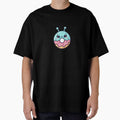 whimsical donut character with pink and blue frosting and sprinkles by VerizalShop