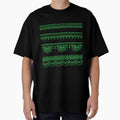 South asian patterns neon green on black by Chaoticzarts