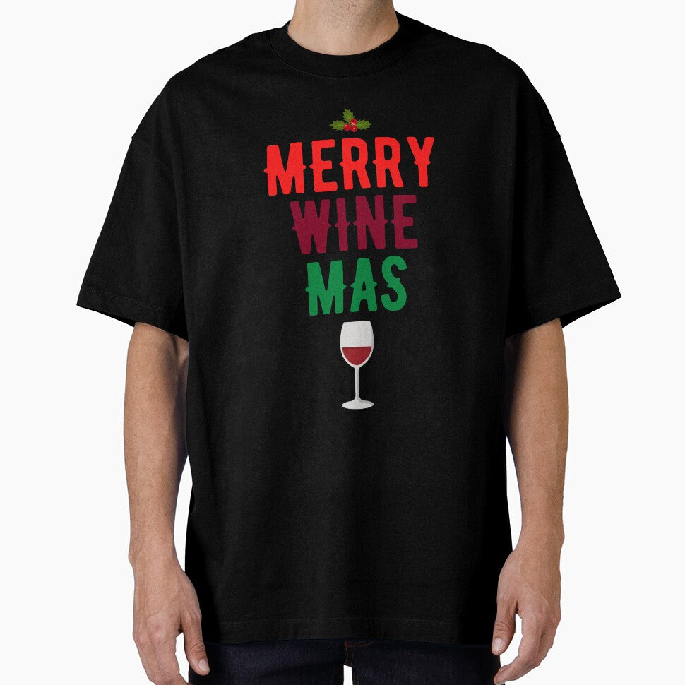 Merry WineMas Wine Drinker Christmas Humor by EllConApparel