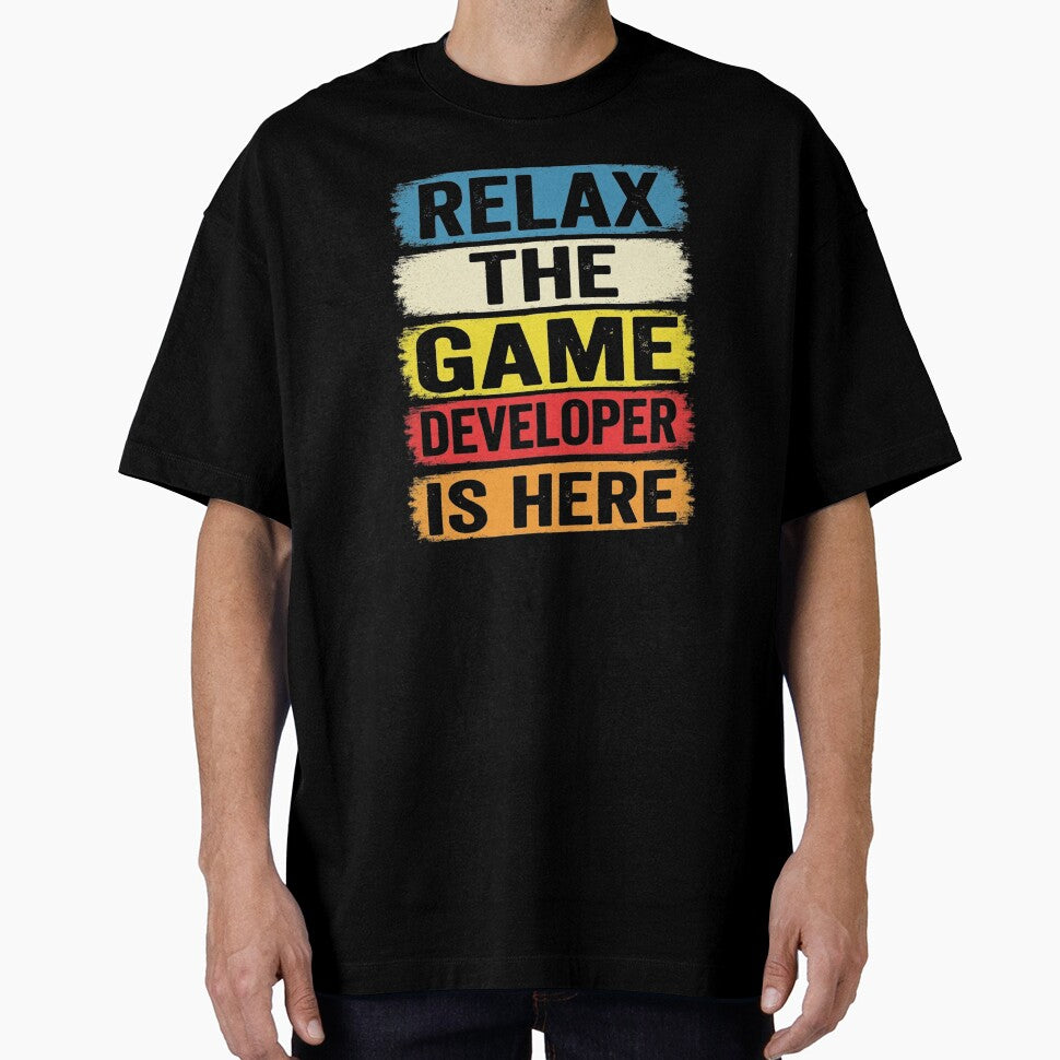 Relax The Game Developer Is Here Funny Office by Gogetgiggles