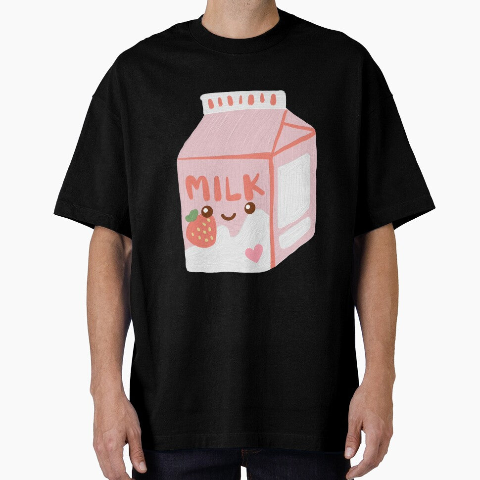 Kawaii Strawberry Milk Carton Sticker by Uryummypie