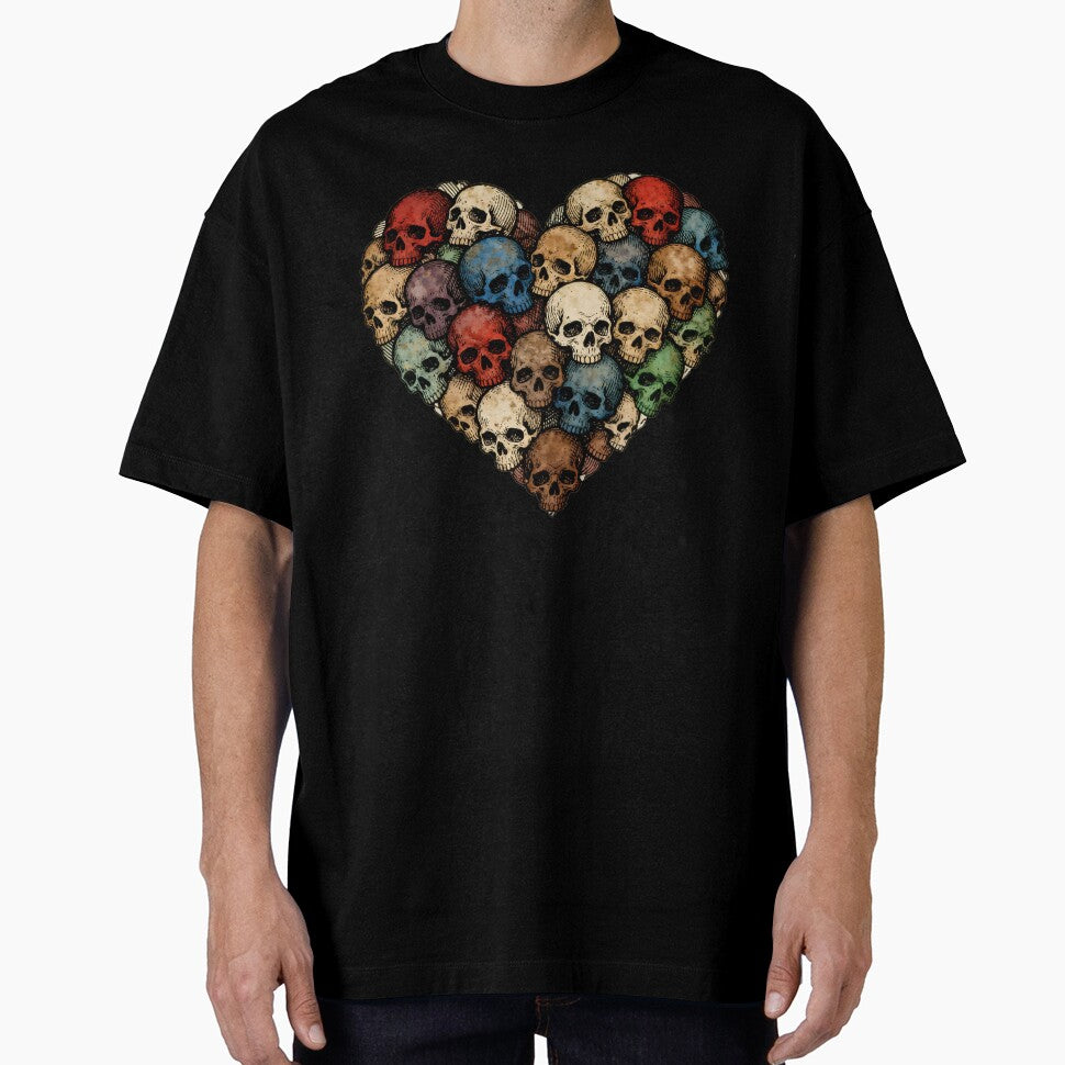 Vintage Gothic Skull Heart by Deviant Logic Design