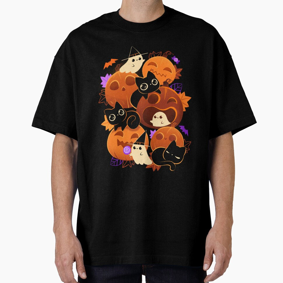 Halloween Cat and Ghost Party! by ricolaa