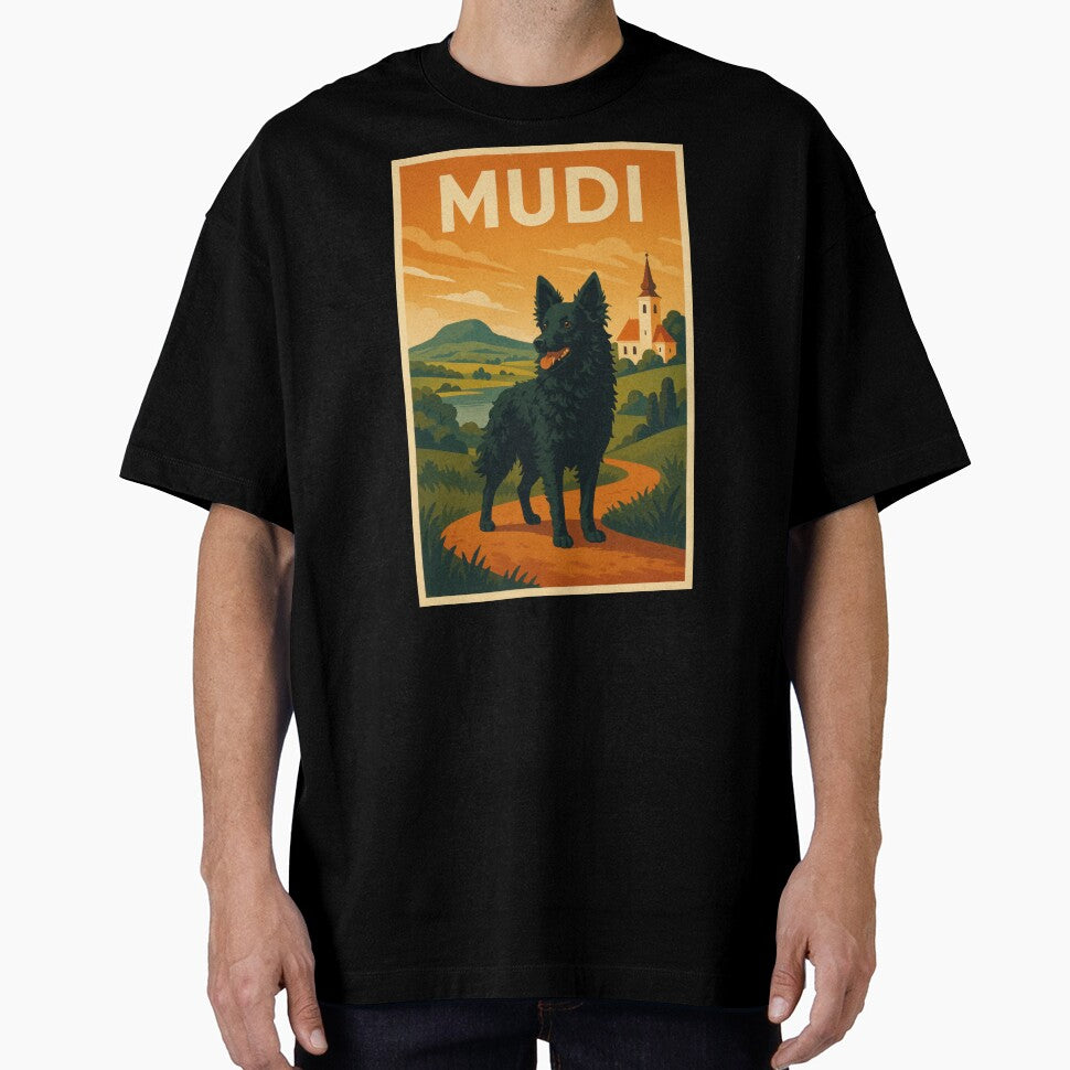 Mudi Hungarian Herding Dog Art by Flying Doggo