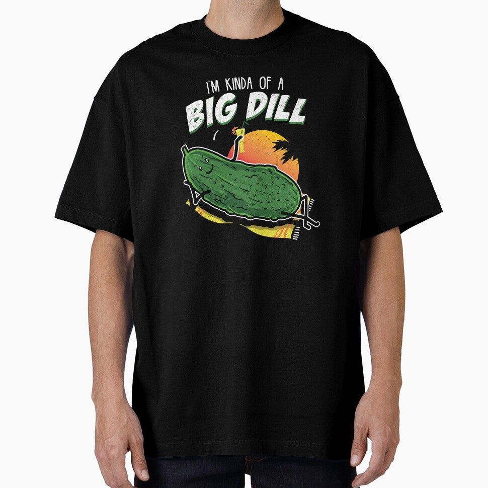 Pickle Fan Pun Design - I'm Kinda Bill Dill Joke Tee print by Lisbob