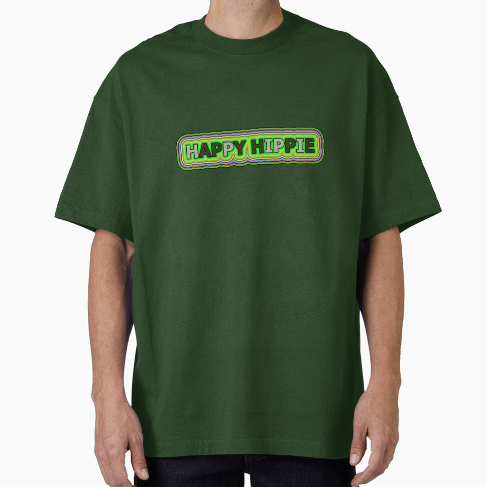 Happy Hippie Words Hippie Vibes Retro Lines 3 of 4 by Beachy