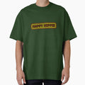 Happy Hippie Words Earthy Tones Hippie Vibes Retro Lines 1 of 4 by Beachy