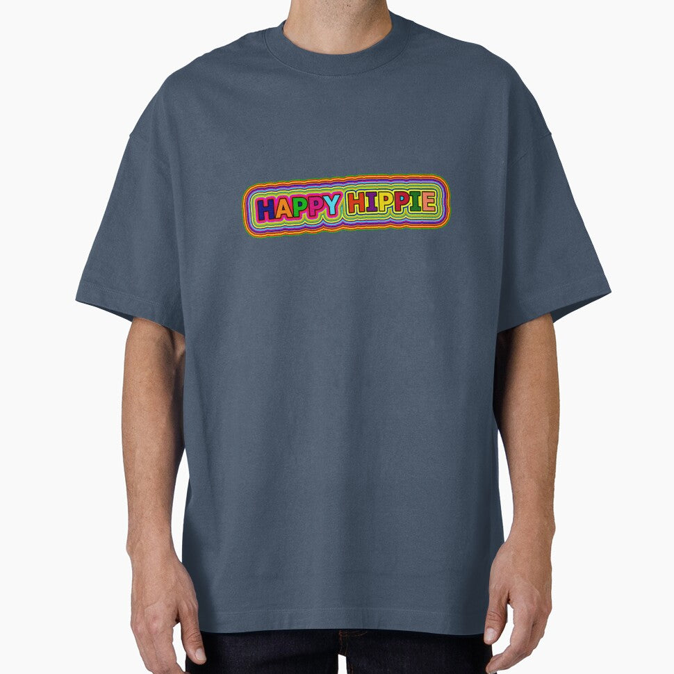 Colorful Happy Hippie Words Free Spirit Colorful Retro Lines 1 of 4 by Beachy