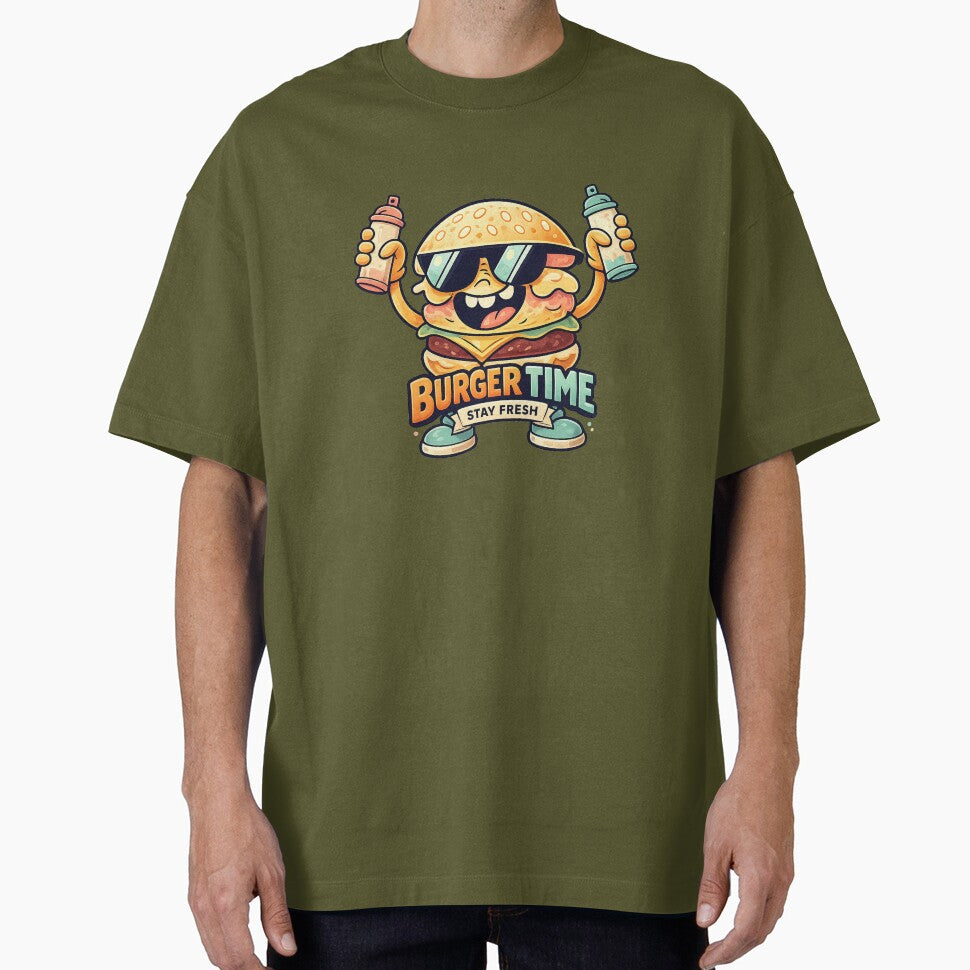 Burger Time Funny Food Lover Design by SoftSproutstu