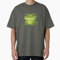Cute Cartoon Frog Meme  Oversized T-Shirt by pp-por