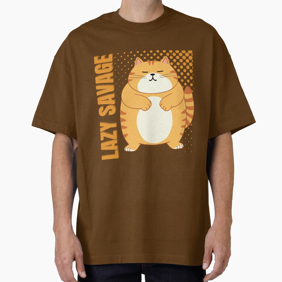 Funny Cat "Lazy Savage" by PrintepreneurDesigns