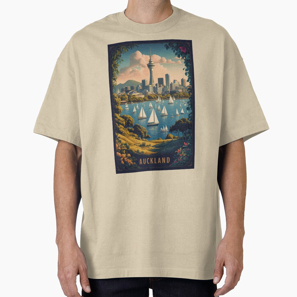 Auckland Vintage Travel Poster by TravelerRat