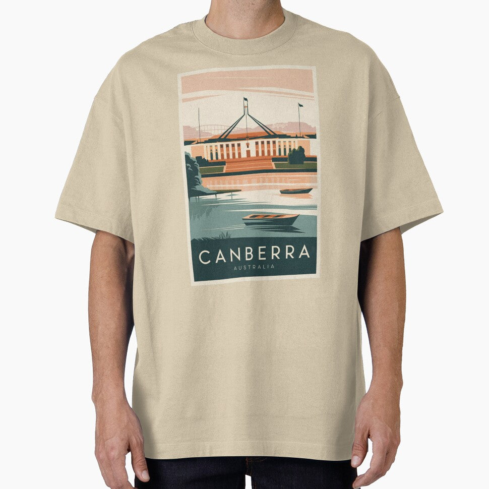 Canberra Vintage Travel Poster by TravelerRat