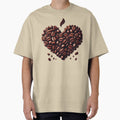 Coffee Bean Heart Love Caffeine Addict Art by DrawDrip