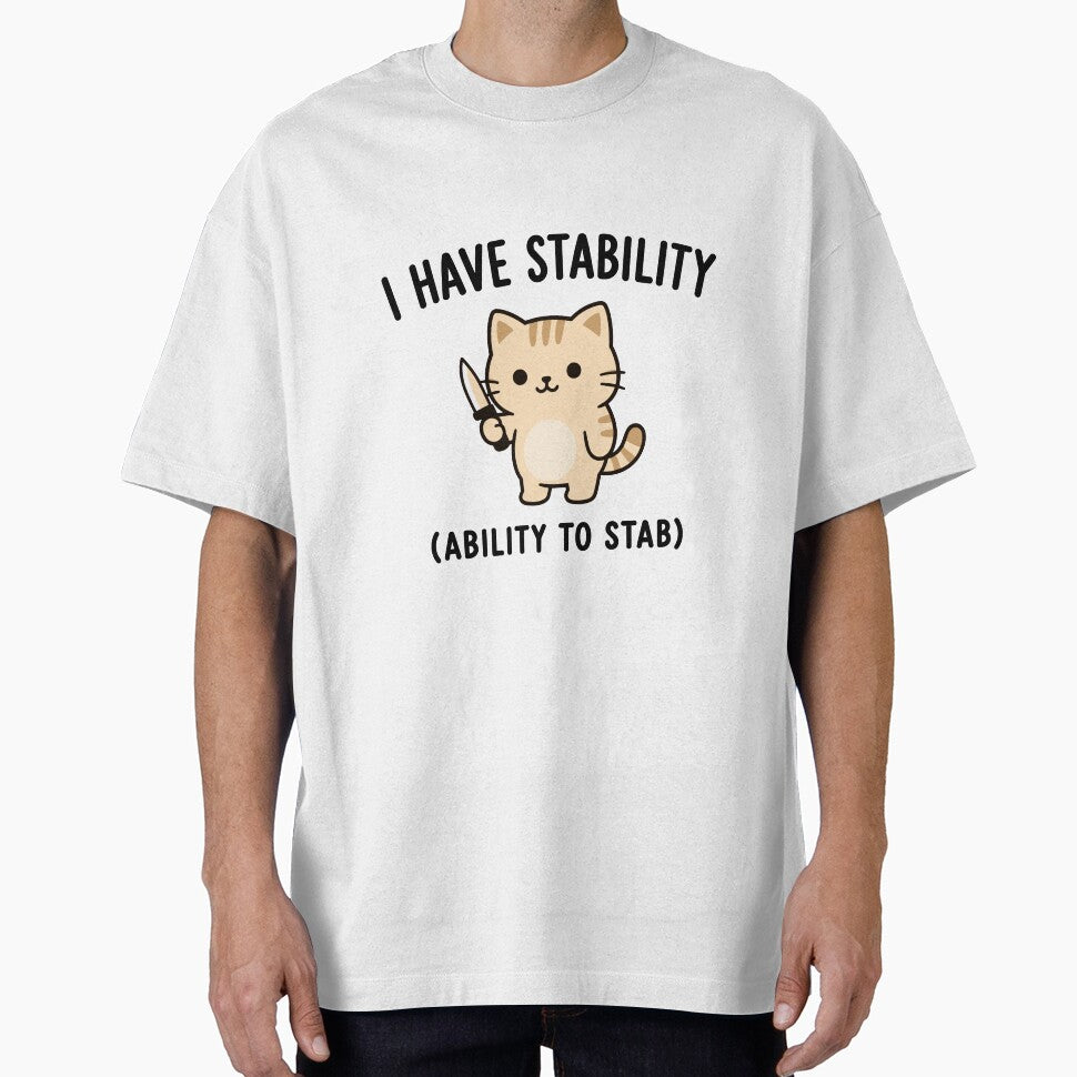 Funny Stabby Cat Humor Cute Kitten Meme Stability by w1ckerman