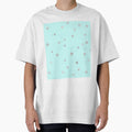 Pretty Y2K Glitter Stars Design in Baby Turquoise by Femme Pastel Collective