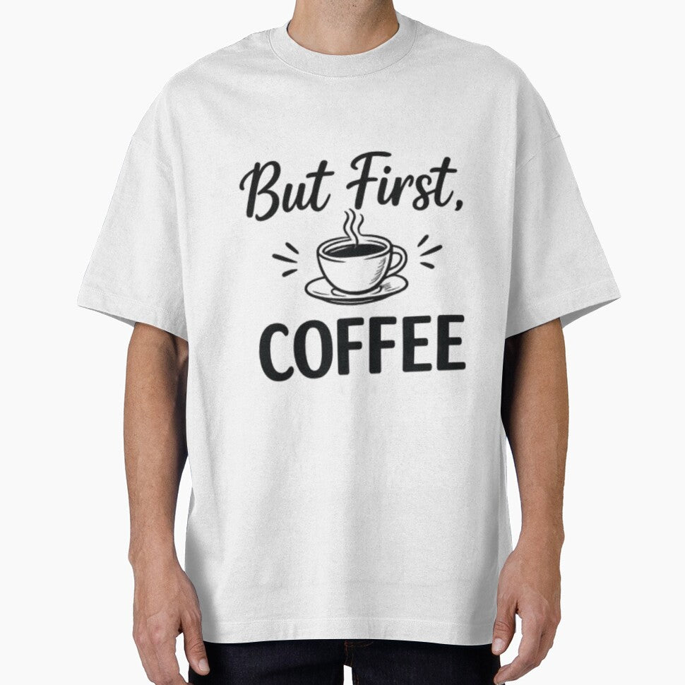 But First Coffee Minimalist Funny Coffee Lover Design by Shopchid