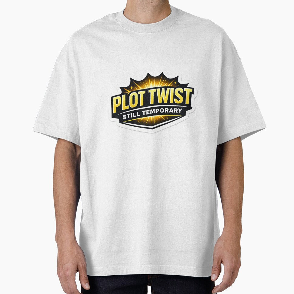 Plot Twist Still Temporary Funny Contract Worker Sticker by Crybyte Studio