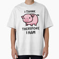 I Think Therefore I Ham! Cute Pig Pun by PMCreative