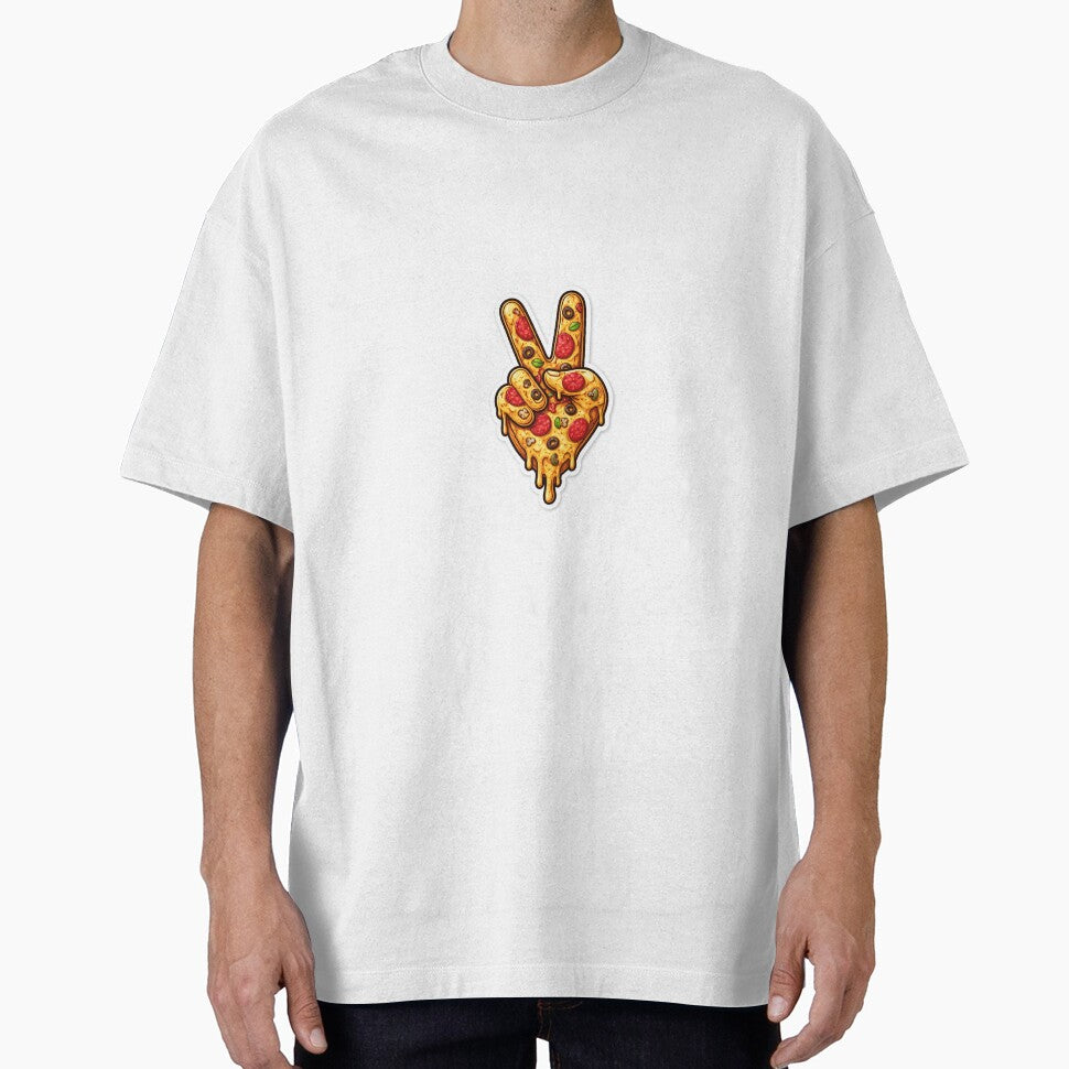 Melting Pizza Peace Sign Hand by Krishkhatri312