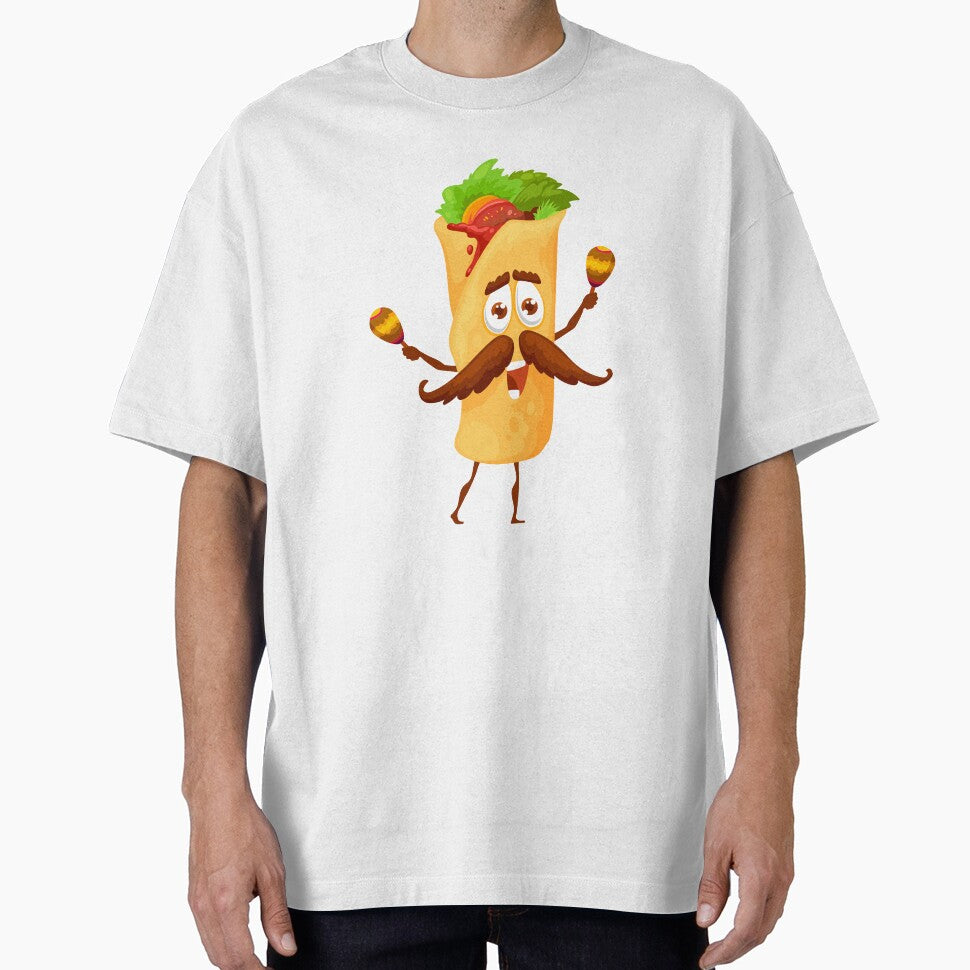 Funny Taco Character With Mustache by RanoStore