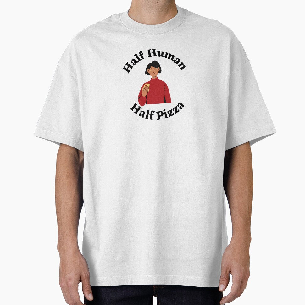 Half Human Half Pizza Woman by tiredandbored