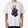 Cyberpunk Anime Cat Girl Streetwear Aesthetic T-Shirt Design by AKVisionDesigns