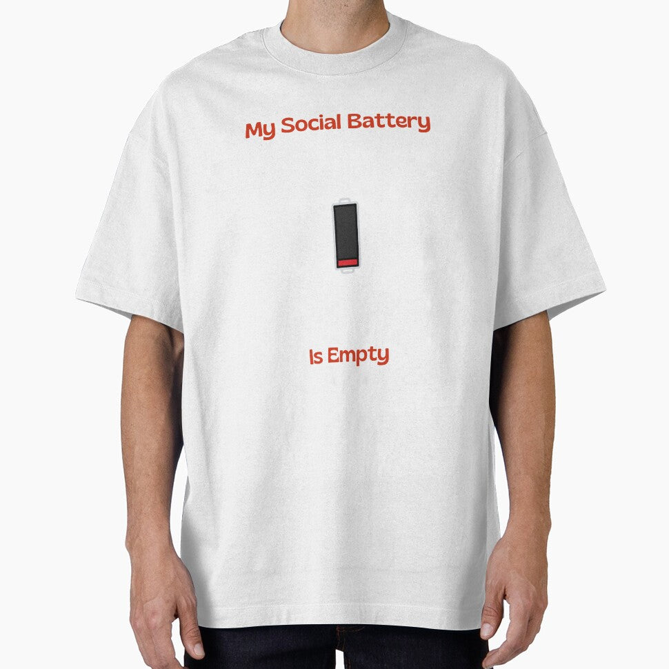 My Social Battery Is Empty Funny Introvert Low Energy by SW Shop