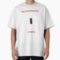 My Social Battery Is Empty Funny Introvert Low Energy by SW Shop