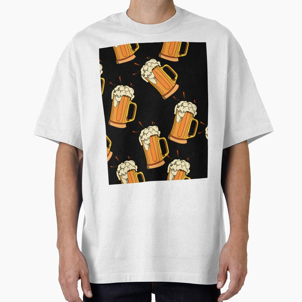 Vector seamless pattern glass of beer by Huynhdesign