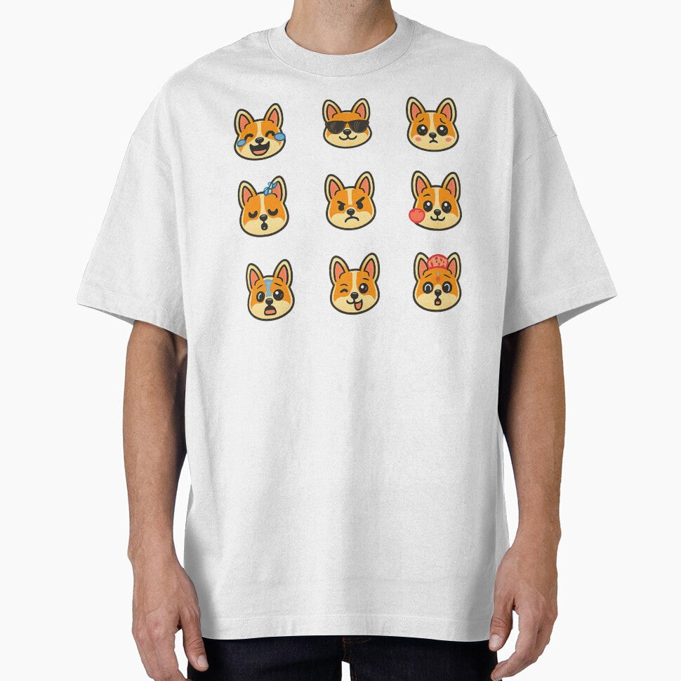 Cute Kawaii Corgi Emoji Set 1, Kawaii Corgi by graphic-genie