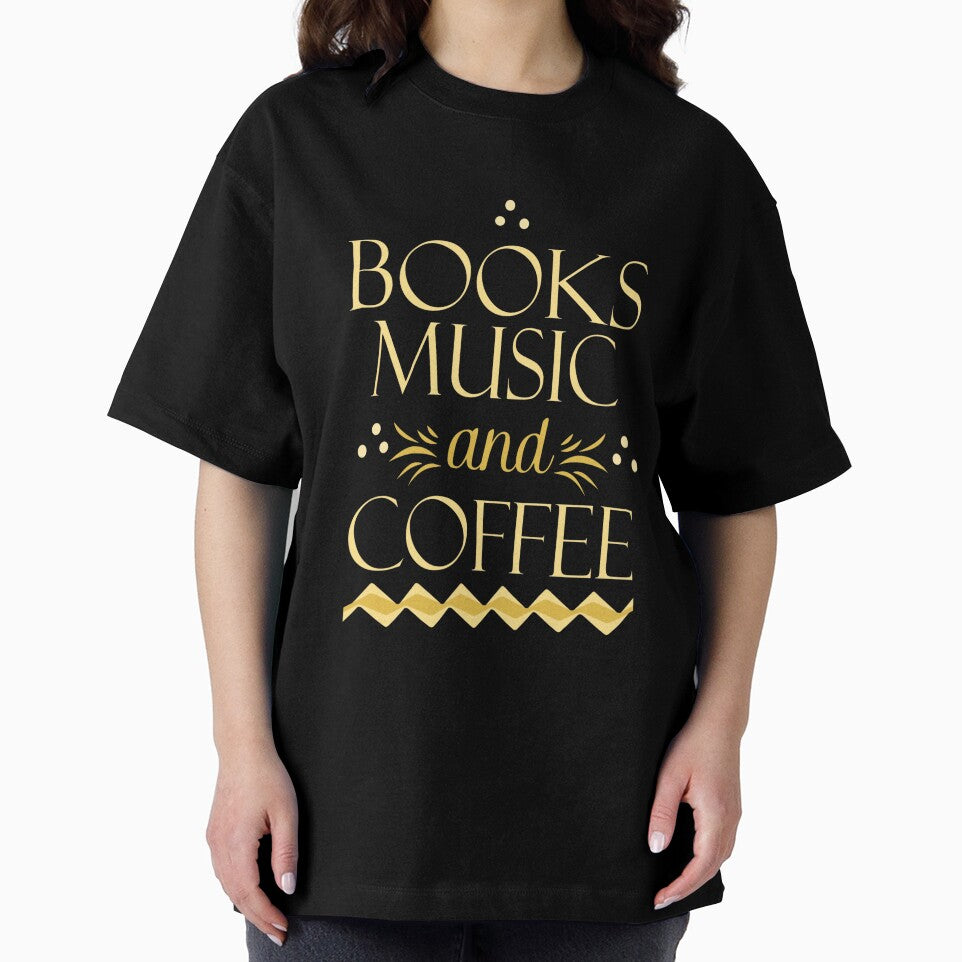 BOOKS MUSIC AND COFFEE Slim Fit by KennethFeke