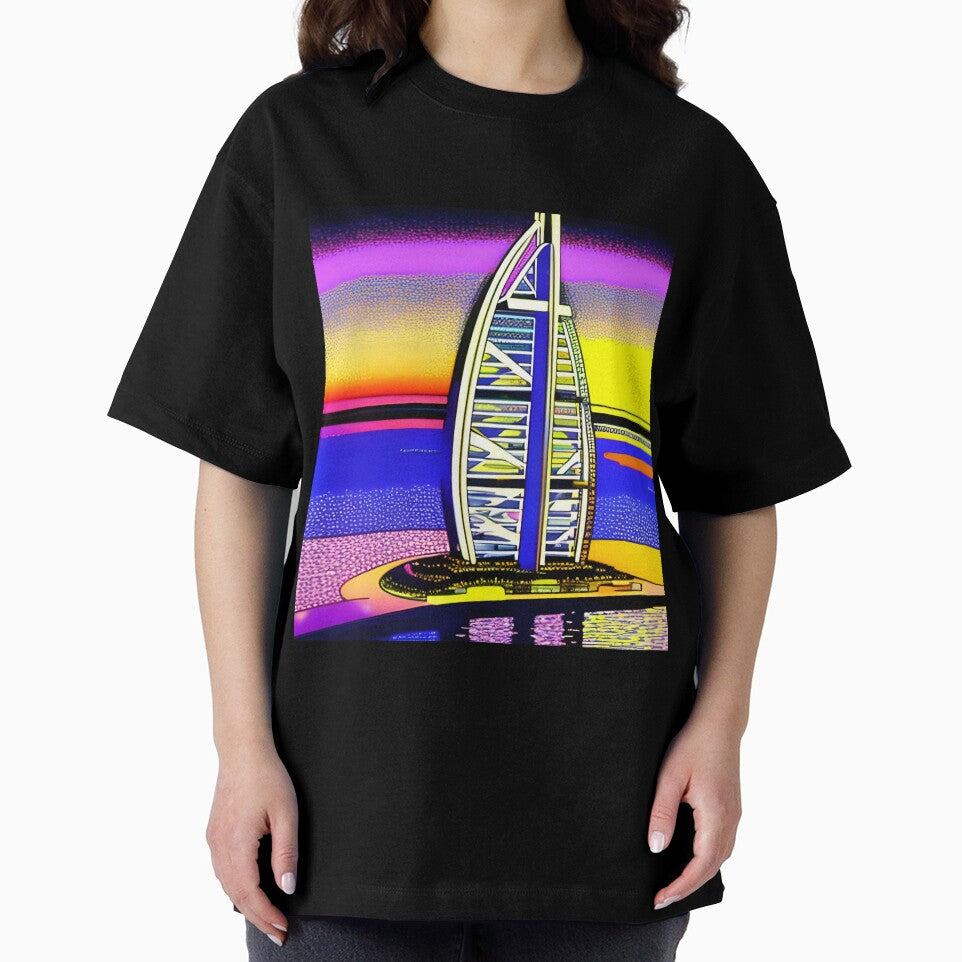 The luxurious Burj Al Arab in retro style by imagenia