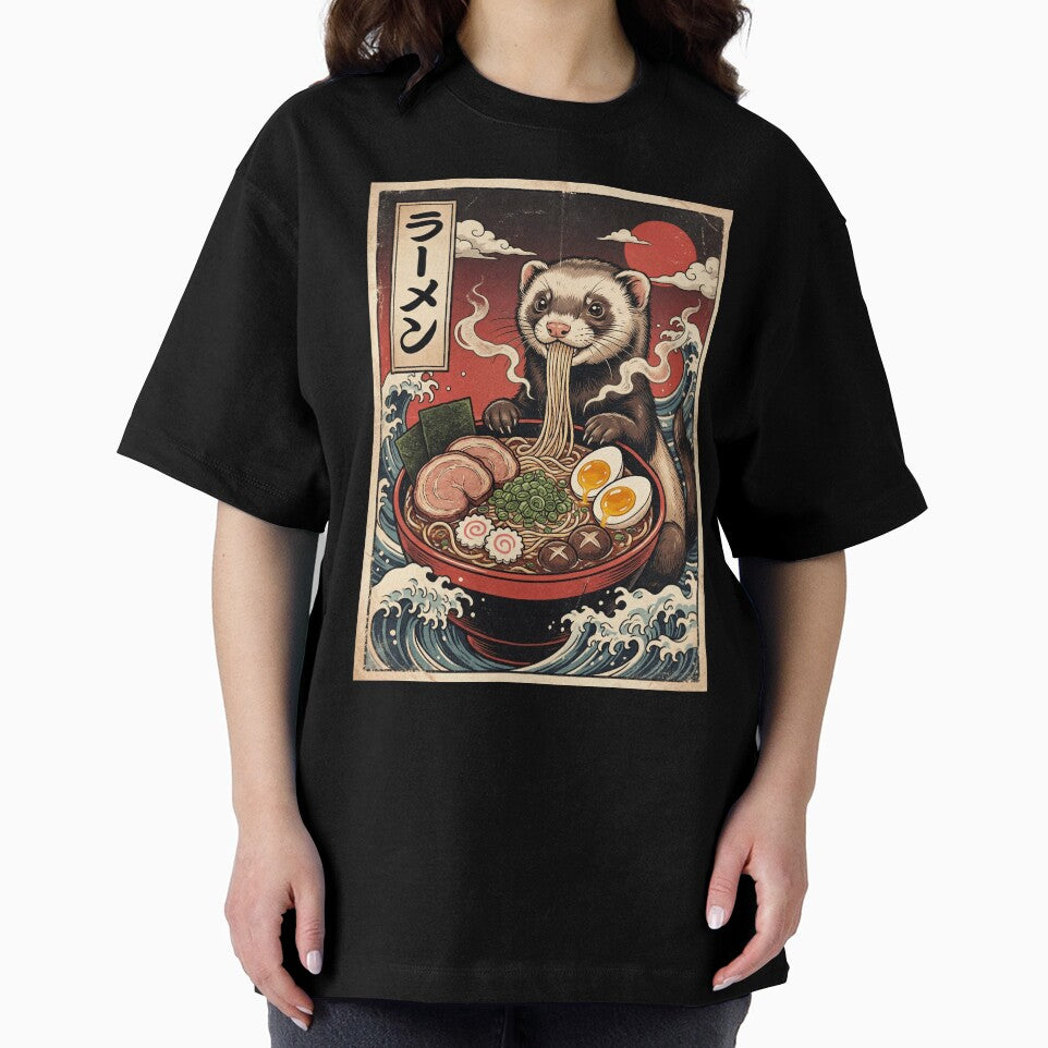 Vintage Ferret Ramen Japanese Kawaii Anime Animal Lover by TerryConnells